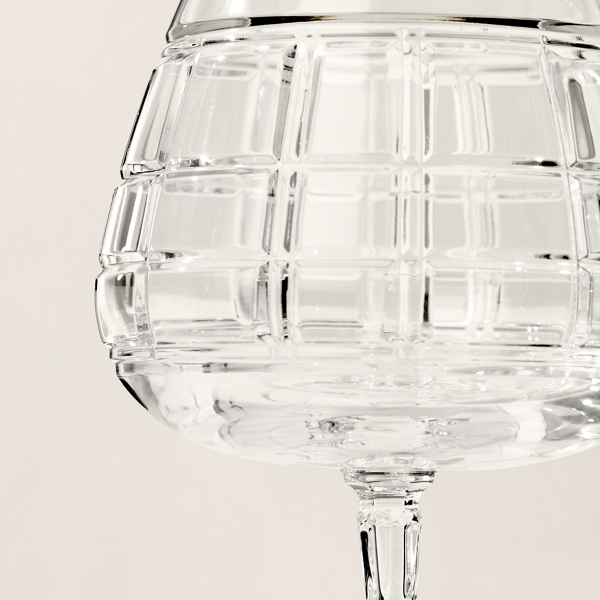 Clear Hudson Plaid Brandy Glass Ralph Lauren Home 2