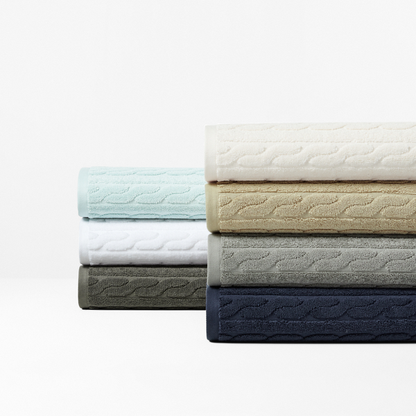 Lauren Home Sanders Cable Bath Towels 2