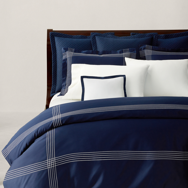 Ralph Lauren White & Navy Full / Queen Duvet 2024 Cover