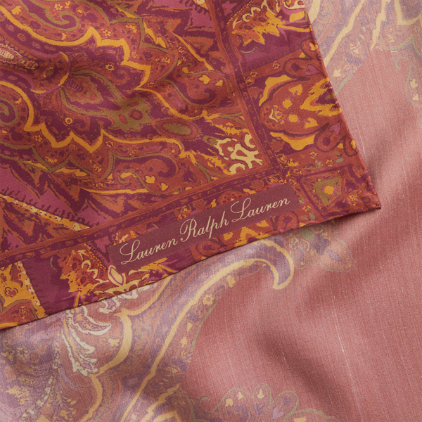 Bossa Nova Cameron Paisley Silk Habotai Scarf Lauren 3