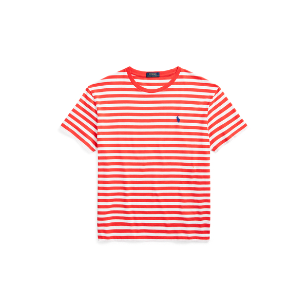 Red Reef/White Classic Fit Striped Jersey T-Shirt Polo Ralph Lauren 2