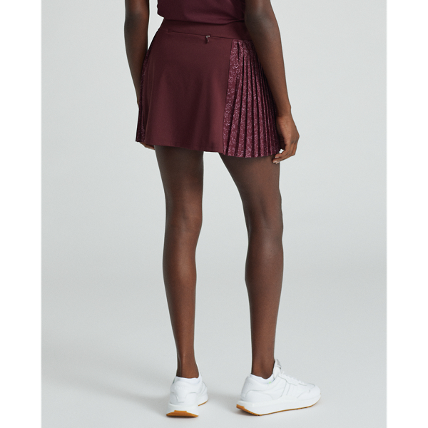 15" Side-Pleated Performance Skort RLX in Harvard Wine/Floral 5