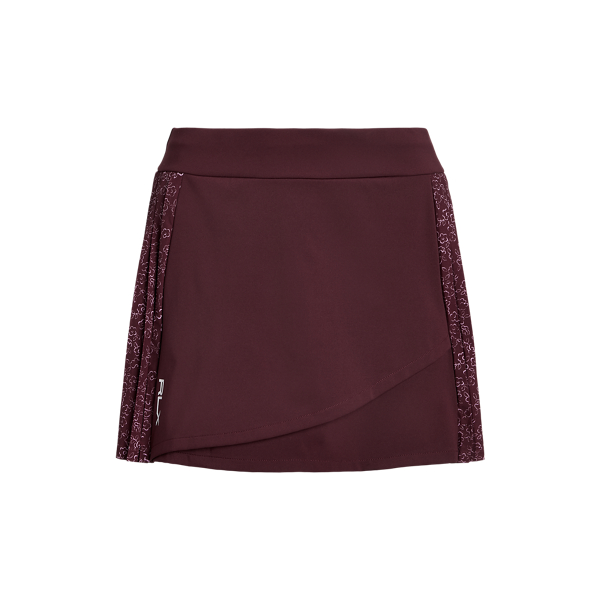 15" Side-Pleated Performance Skort RLX in Harvard Wine/Floral 2