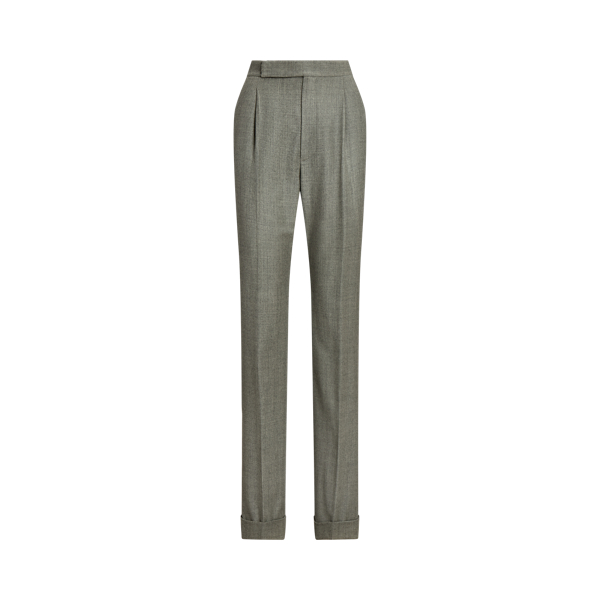 Jaena Pleated Flannel Trouser Ralph Lauren Collection 1