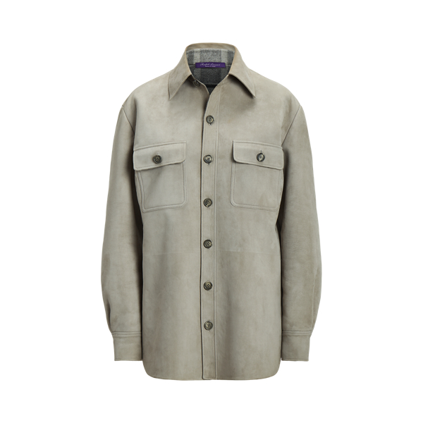 Greeleigh Lamb-Suede Shirt Jacket Ralph Lauren Collection 1