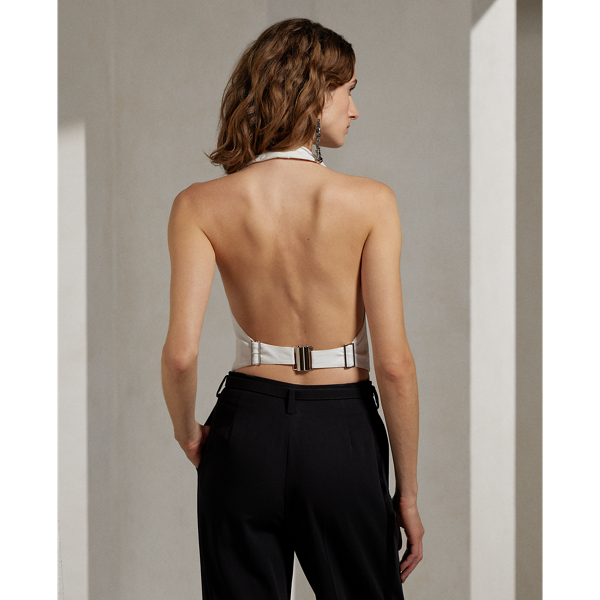 Chaleco Cadie de piqu&eacute; de algod&oacute;n Ralph Lauren Collection en Blanco 5