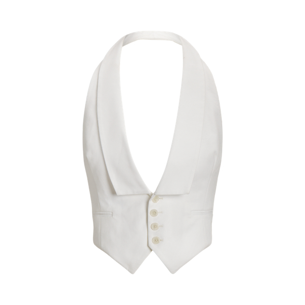 Chaleco Cadie de piqu&eacute; de algod&oacute;n Ralph Lauren Collection en Blanco 2