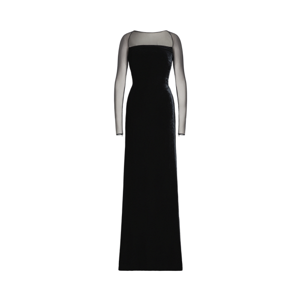 Hartwell Velvet &amp; Tulle Evening Dress