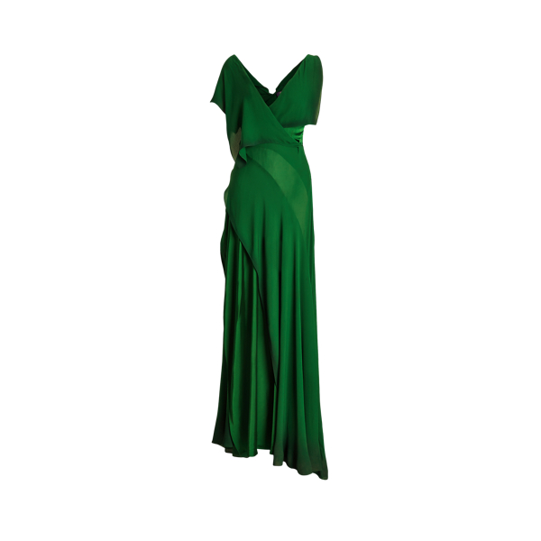 ralph lauren silk georgette dress Johnathon Silk Georgette Evening Dress