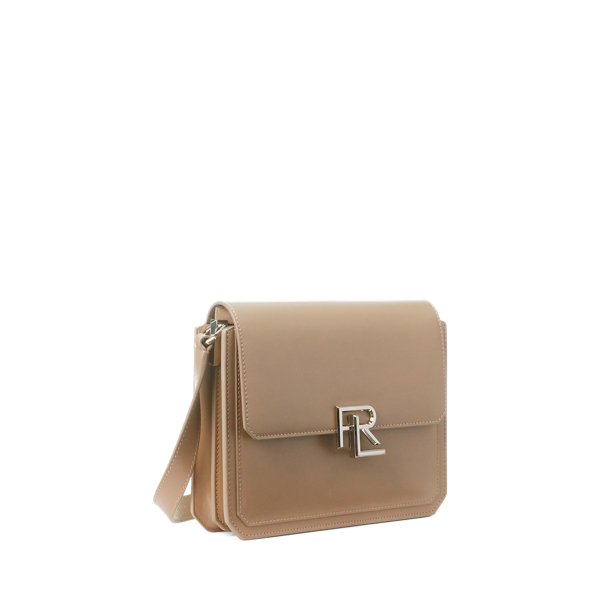 Taupe RL 888 Box Calfskin Crossbody Ralph Lauren Collection 3