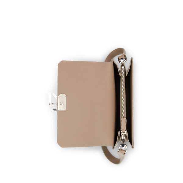 Taupe RL 888 Box Calfskin Crossbody Ralph Lauren Collection 5