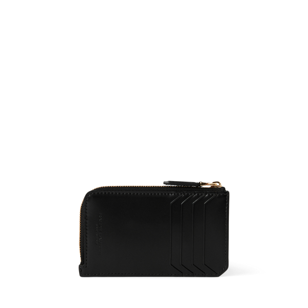 Ralph Lauren Collection RL 박스 카프스킨 지퍼 카드 케이스 블랙 2
