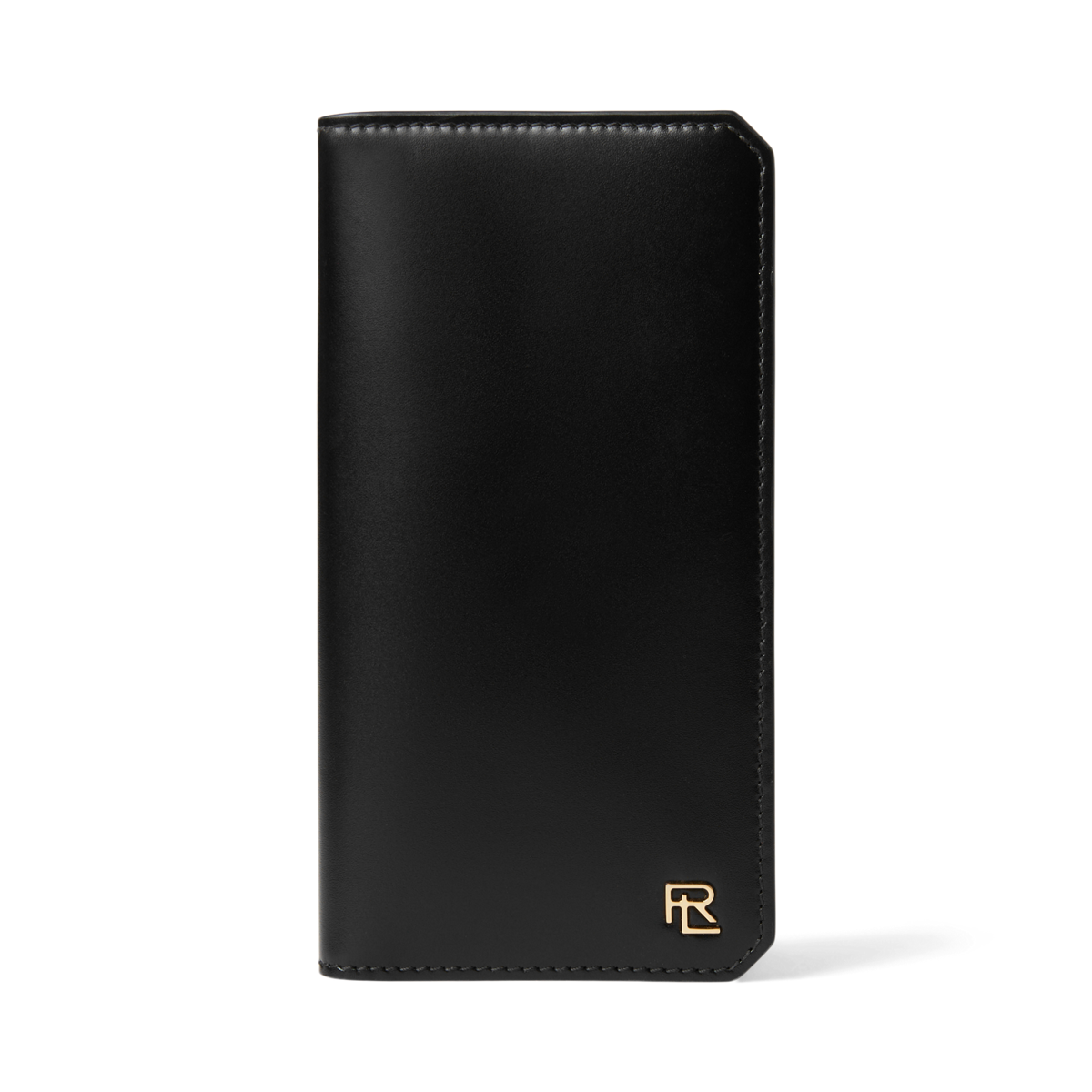 LAUREN RALPH LAUREN ラルフローレン Nappa Leather Slim Wallet RL Box Calfskin Vertical Wallet