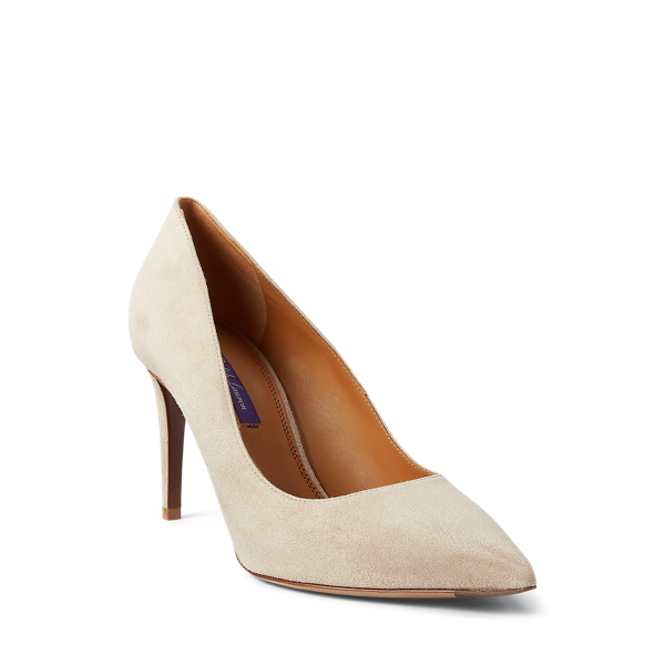 Beige Armissa Goat-Suede Pump Ralph Lauren Collection 2