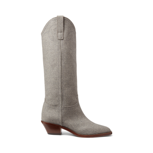 Jaelynne Wool Flannel Tall Boot Ralph Lauren Collection 1