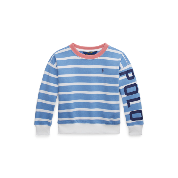 Striped Logo Fleece Sweatshirt