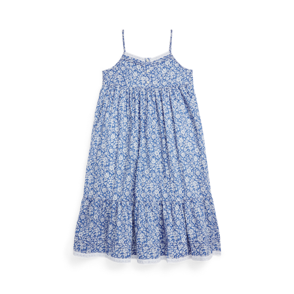 Vestido comprido cambraia com franzido