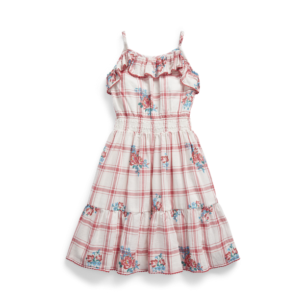 Vestido de dobby de algod&oacute;n con flores
