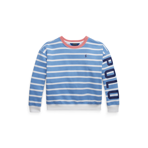 Striped Logo Fleece Sweatshirt