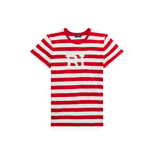 Katoenen T-shirt met RL-borduursel