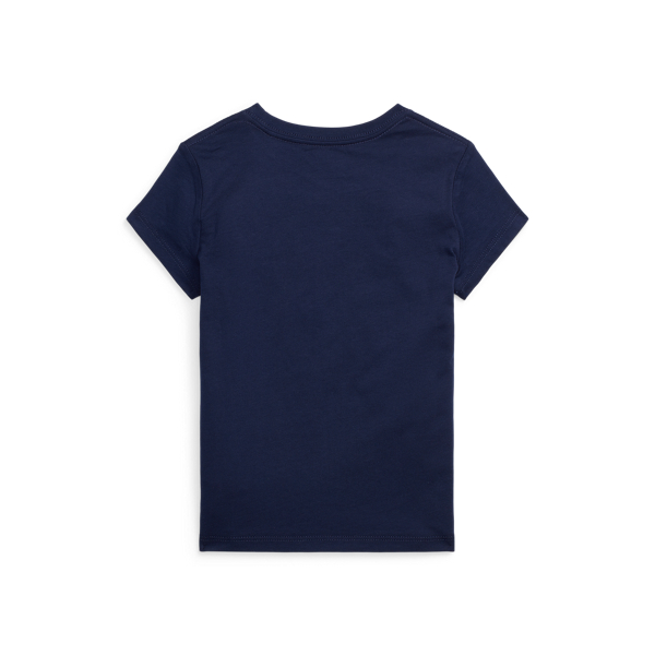 Mp32 Refined Navy Logo Cotton Jersey T-Shirt Girls 1.5-6.5 Years 2