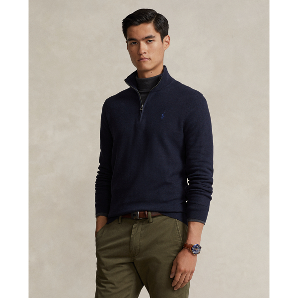 Ralph lauren men's half zip sweater hotsell