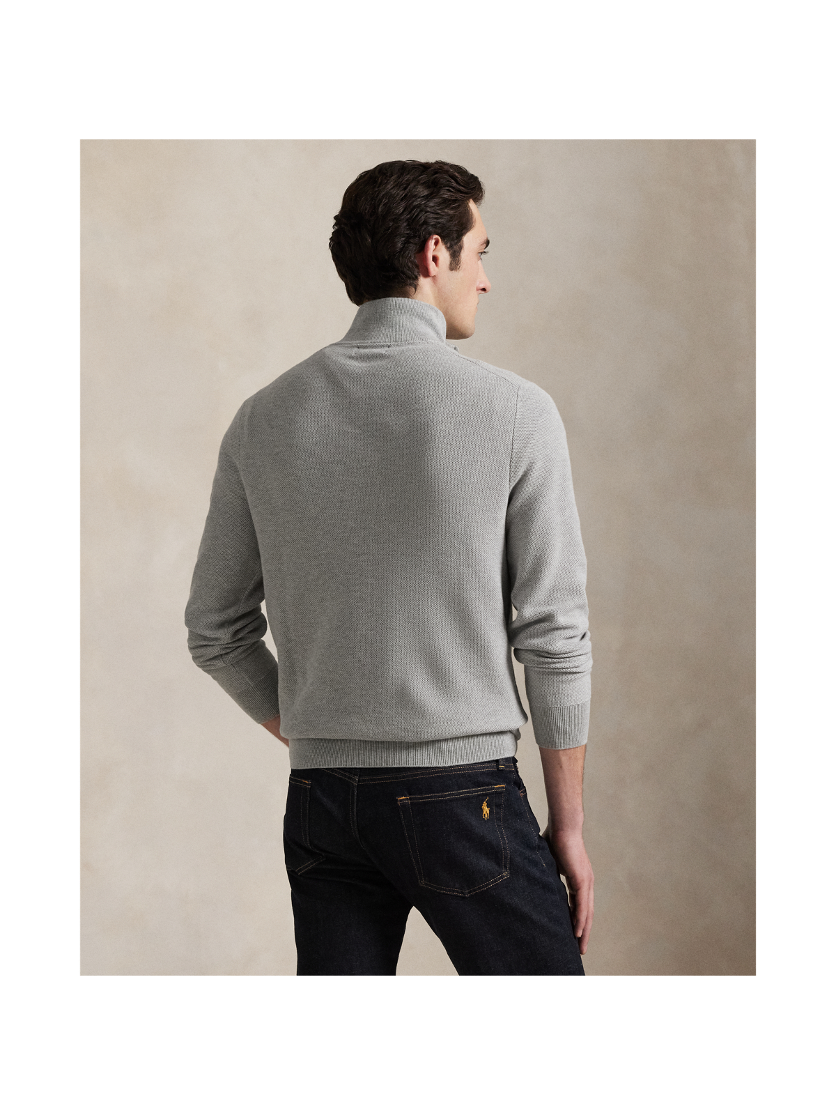Мужские свитеры Ralph Lauren Mesh-Knit Cotton Quarter-Zip Sweater — фото 2