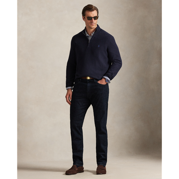 Mesh-Knit Cotton Quarter-Zip Sweater | Ralph Lauren