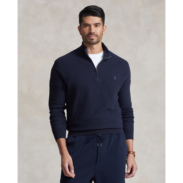 Navy ralph lauren quarter zip sale