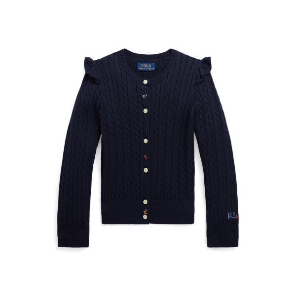 Katoenen vest met mini-kabels Girls 1.5-6.5 Years in 1