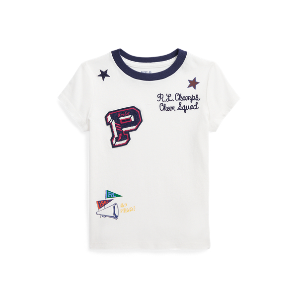 T-shirt &agrave; bordure contrast&eacute;e en jersey