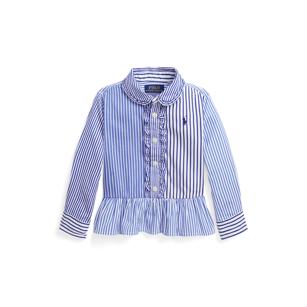 Camisa Fun con p&eacute;plum de algod&oacute;n y rayas