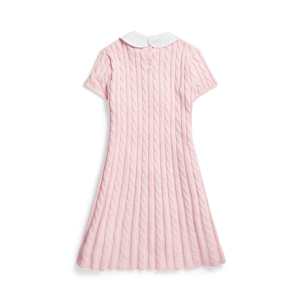 Morning Pink Cable-Knit Cotton Sweater Dress Girls&rsquo; Collection 7-16 3