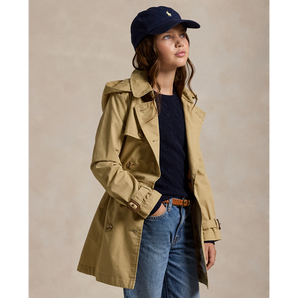 Hooded Trench Coat for Girls Ralph Lauren UK