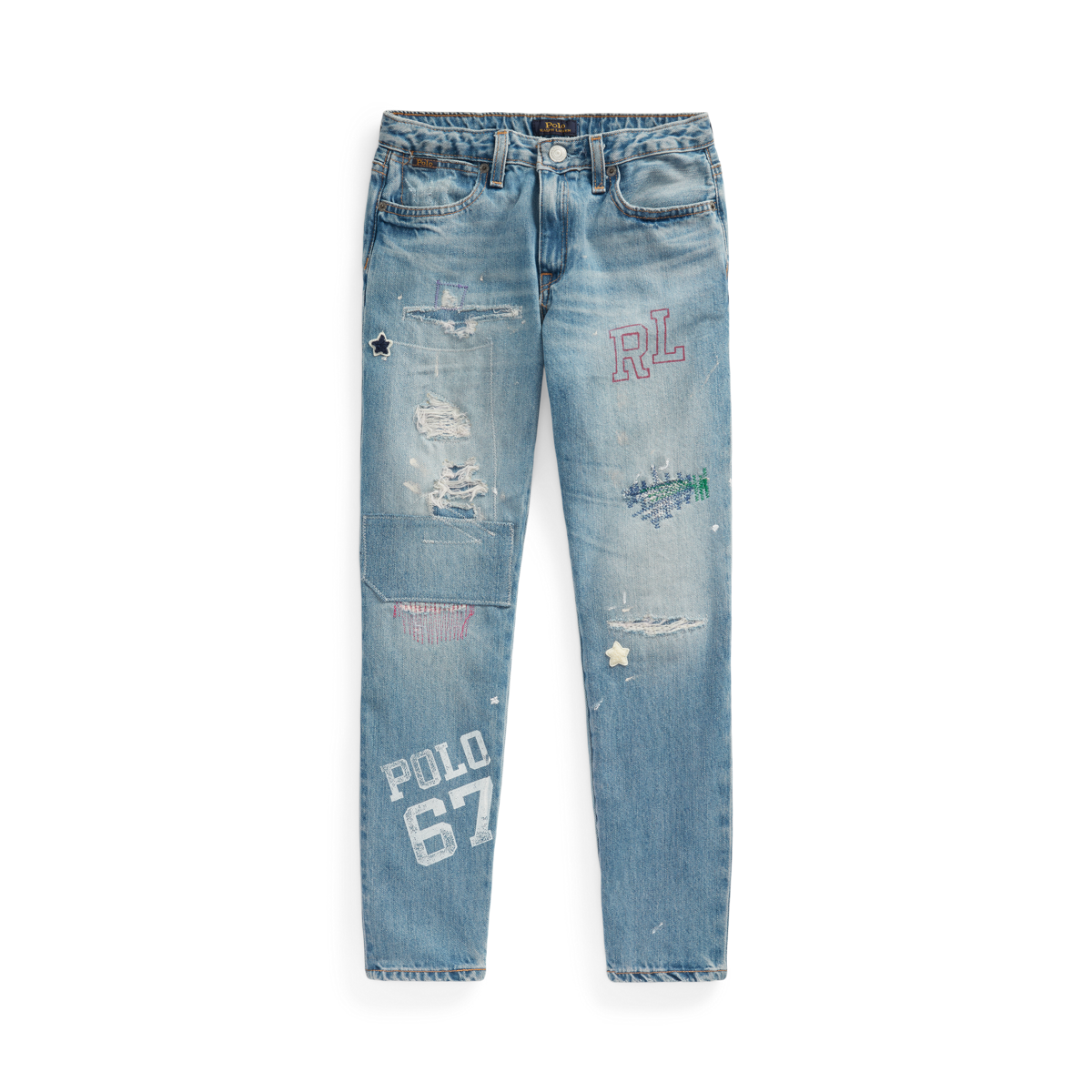 RALPH LAUREN GIRLS GRAFFITI JEANS ASTOR SLIM store BOYFRIEND (YOUTH)