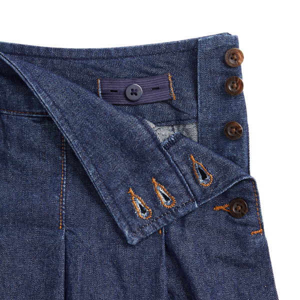 Faltenrock aus Baumwolldenim Girls 7-14 Years in Aptos-Waschung 3