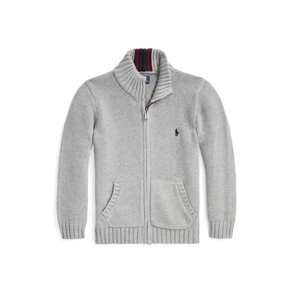 Cotton Full-Zip Sweater