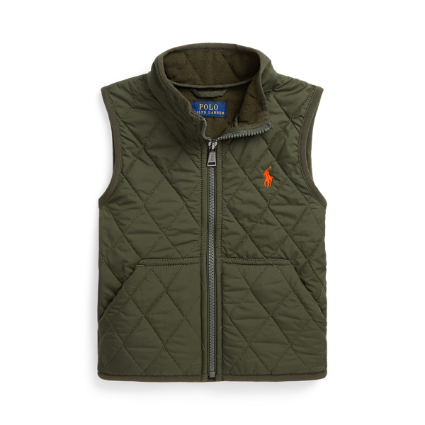 Polo Ralph Lauren Boys Quilted Water Repellent Vest Little Kid Company Olive