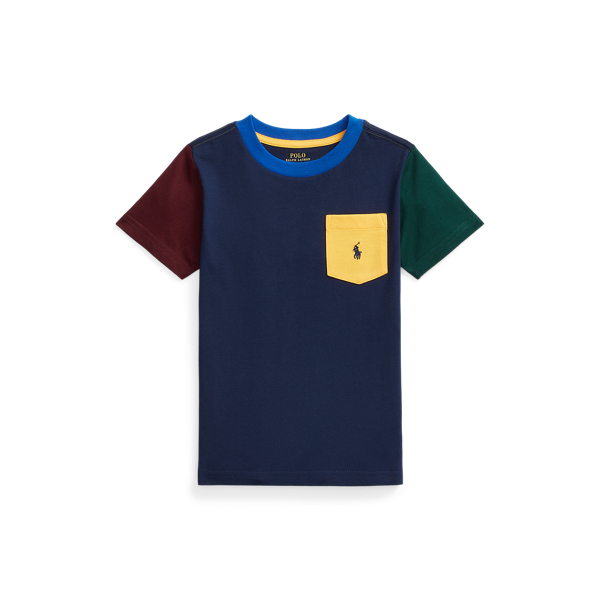 T-shirt &agrave; poche en coton en color-block Boys 1.5-6 Years en 1