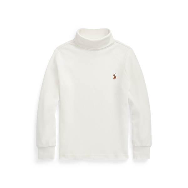 Katoenen interlock trui met turtleneck