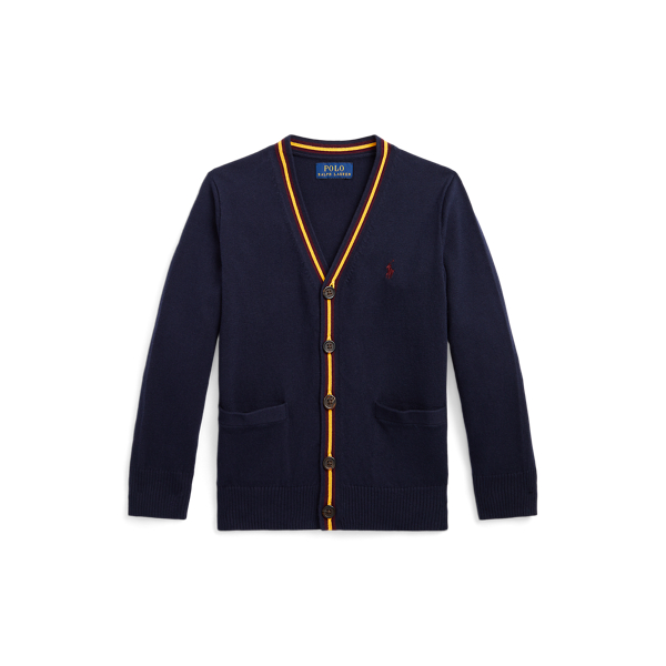 Cardigan in cotone con scollo a V