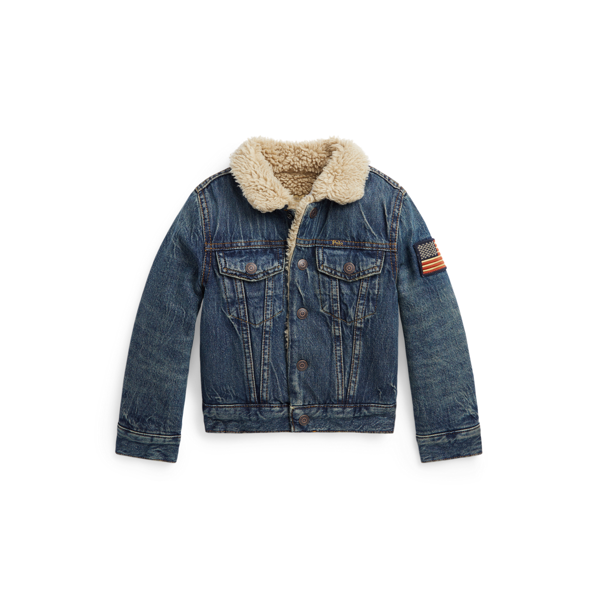 Fleece Lined Denim Trucker Jacket Ralph Lauren