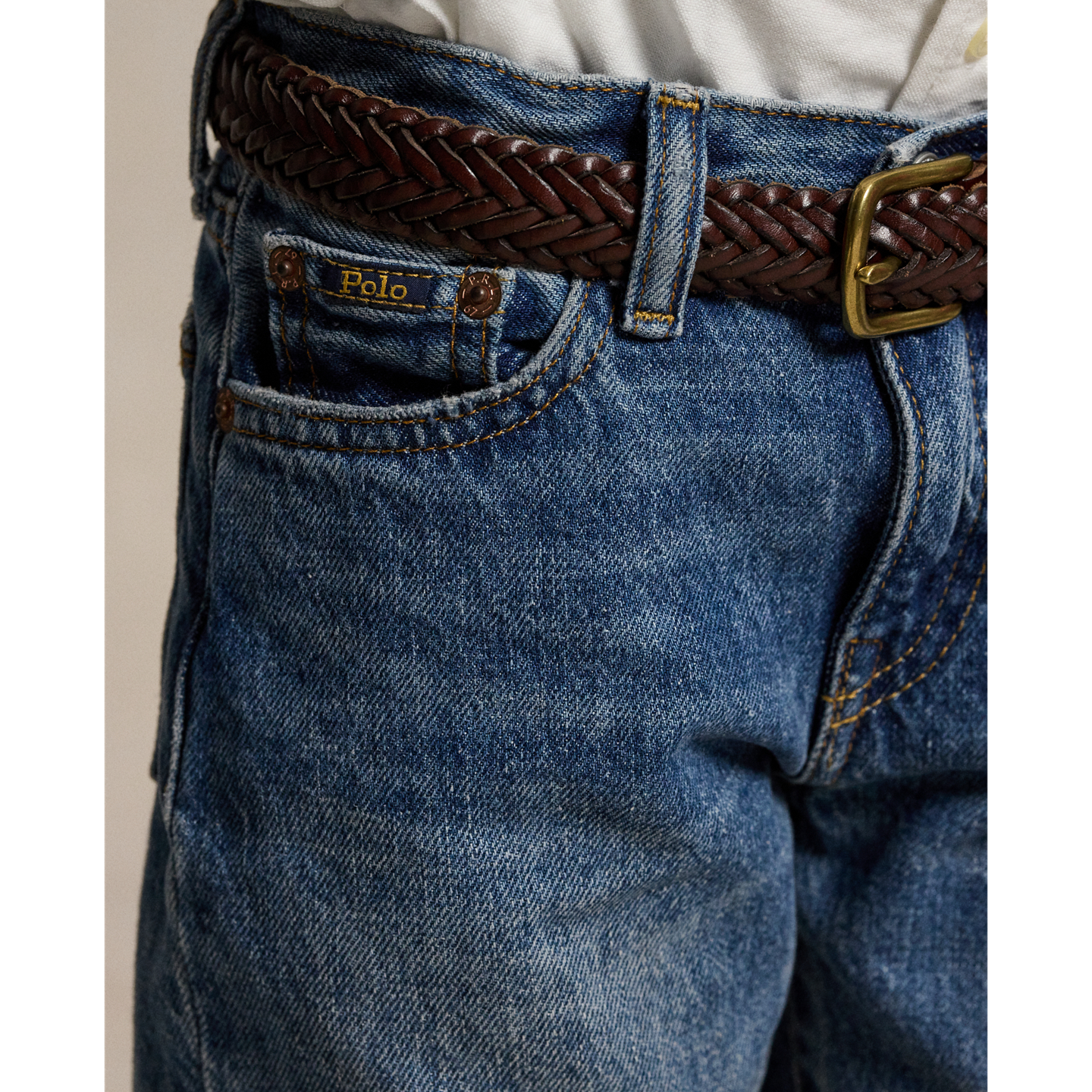 Детские джинсы Ralph Lauren Lynwood Relaxed Fit, цвет: Индиго — фото 3