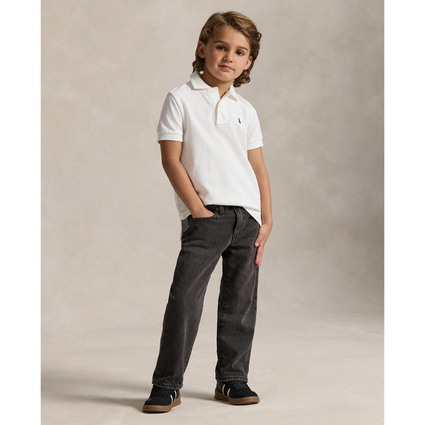 Детские джинсы Ralph Lauren Lynwood Relaxed Fit, цвет: Чёрный — фото 4