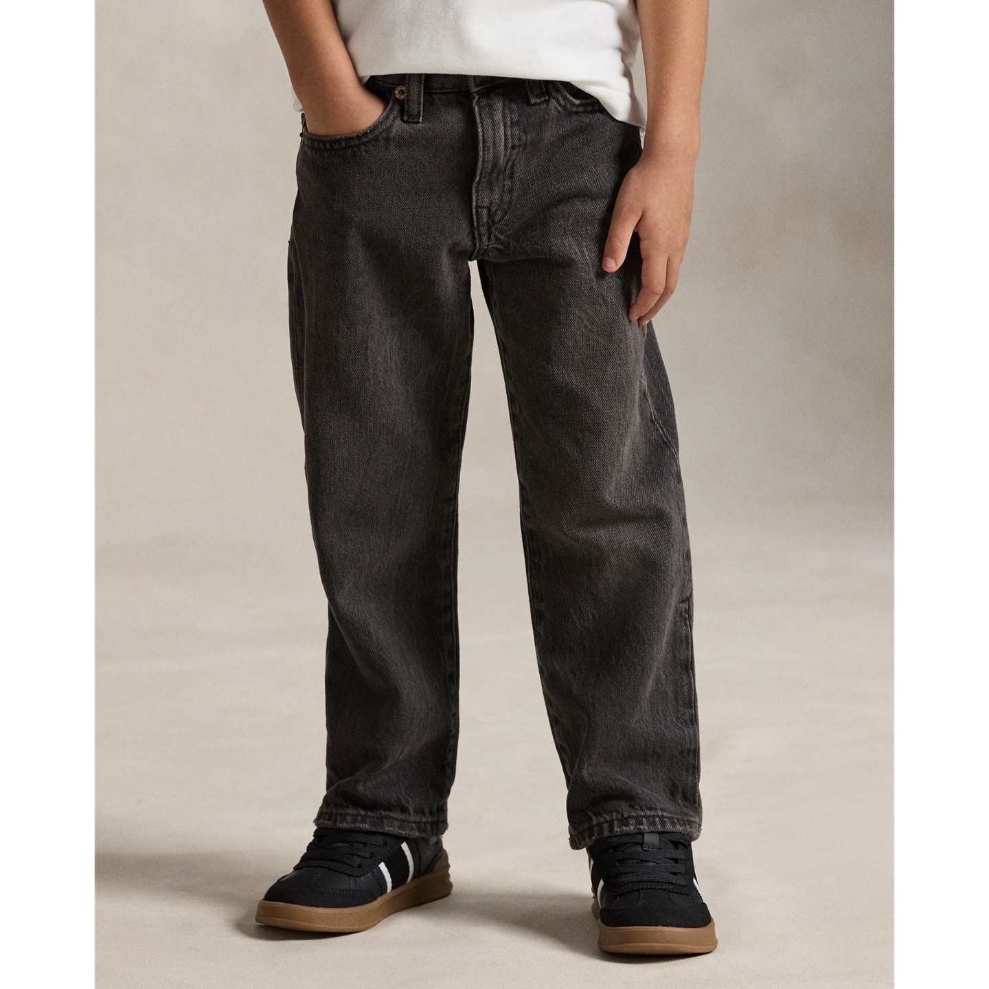 Детские джинсы Ralph Lauren Lynwood Relaxed Fit, цвет: Чёрный — фото 2