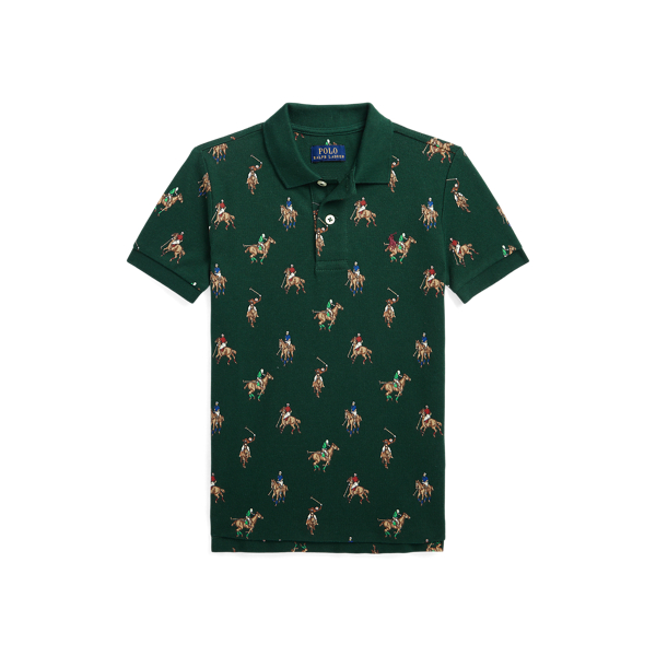 Piqu&eacute;-Poloshirt mit Reitsportmotiv