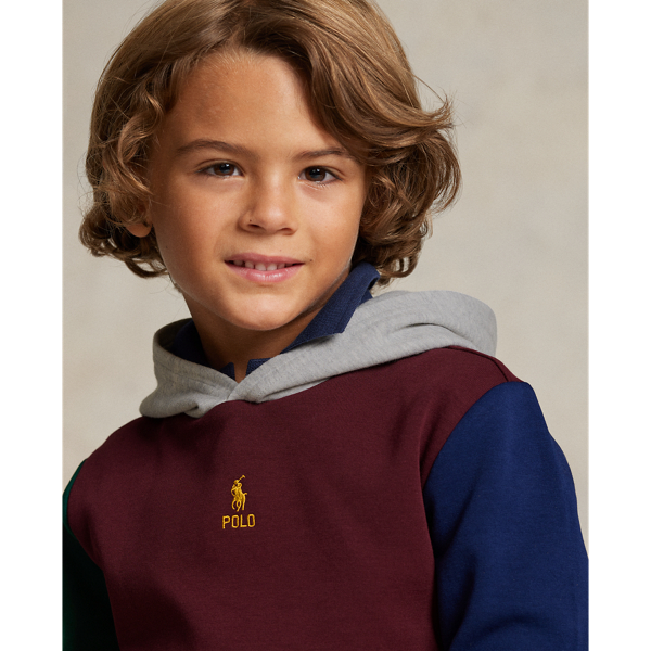 Harvard Wine Color-Blocked Double-Knit Hoodie Boys 2-7 5