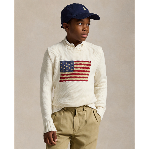 Flag Cotton Crewneck Jumper