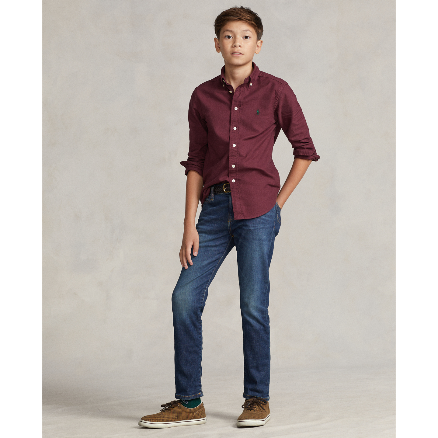 Детские джинсы Ralph Lauren Sullivan Slim Stretch, цвет: Варёный — фото 4