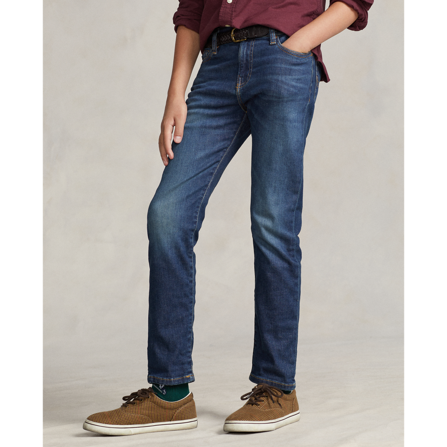 Детские джинсы Ralph Lauren Sullivan Slim Stretch, цвет: Варёный — фото 2